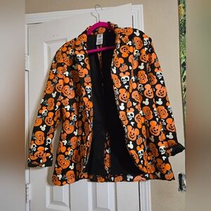 Disney Mickey Halloween Pumpkin Glow Blazer Mens